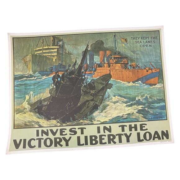 WWI Victory Liberty Loan Poster Reproduction 1984 Time Inc LA Shafer - Picture 1 of 4